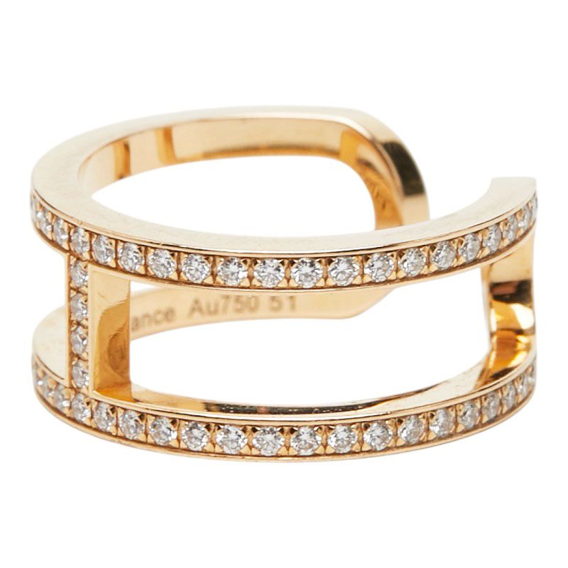 Hermes Chaine D'ancre Ring 18k Yellow Gold