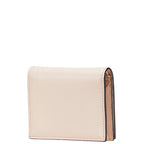 Fendi Logo Bifold Wallet Pink Black Leather