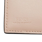 Fendi Logo Bifold Wallet Pink Black Leather