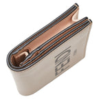 Fendi Logo Bifold Wallet Pink Black Leather