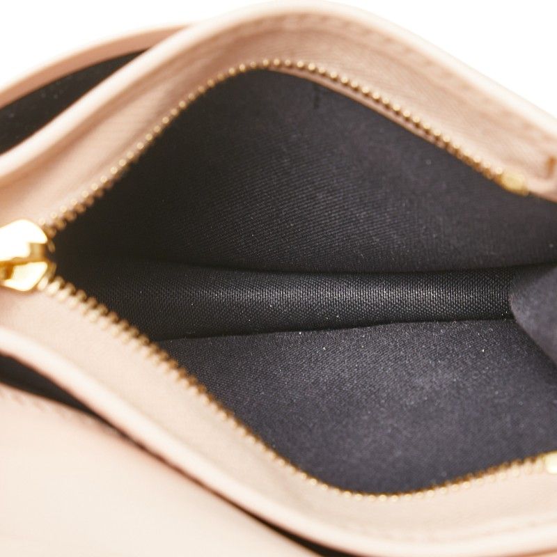 Fendi Logo Bifold Wallet Pink Black Leather