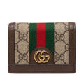 Gucci Ophidia GG Supreme Bifold Wallet Compact Beige Multicolor Leather