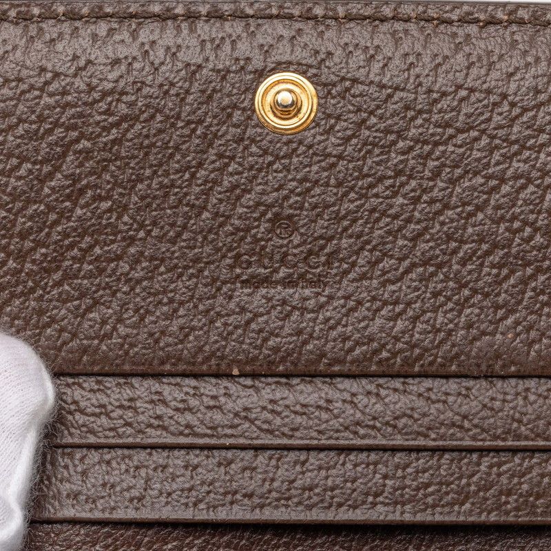 Gucci Ophidia GG Supreme Bifold Wallet Compact Beige Multicolor Leather