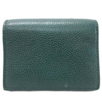 Gucci Zumi Interlocking GG Logo Bifold Wallet Folding Gold Green — view 2