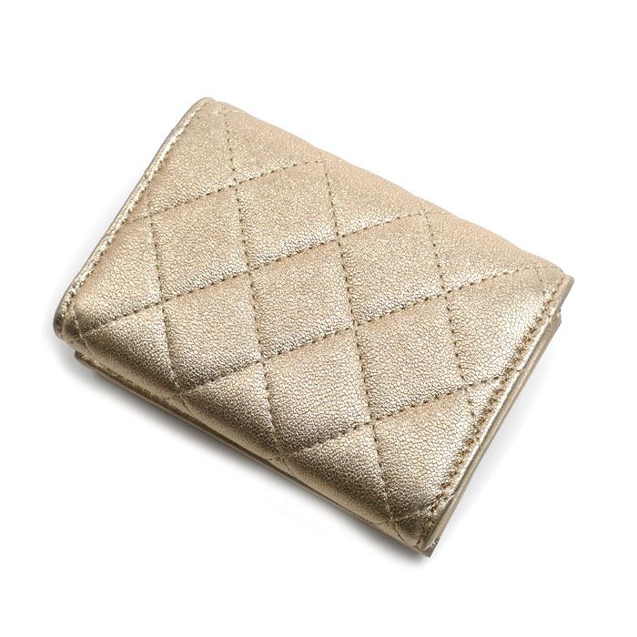 Chanel Classic Small Flap Wallet Trifold Gold — view 2