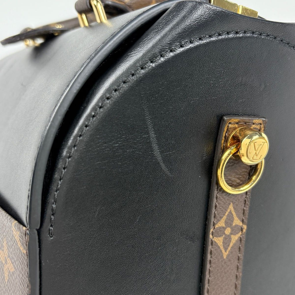 Louis Vuitton Speedy Doctor 25 2-Way Shoulder Bag Leather Black Brown — view 5