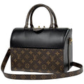 Louis Vuitton Speedy Doctor 25 2-Way Shoulder Bag Leather Black Brown