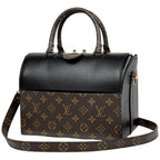 Louis Vuitton Speedy Doctor 25 2-Way Shoulder Bag Leather Black Brown