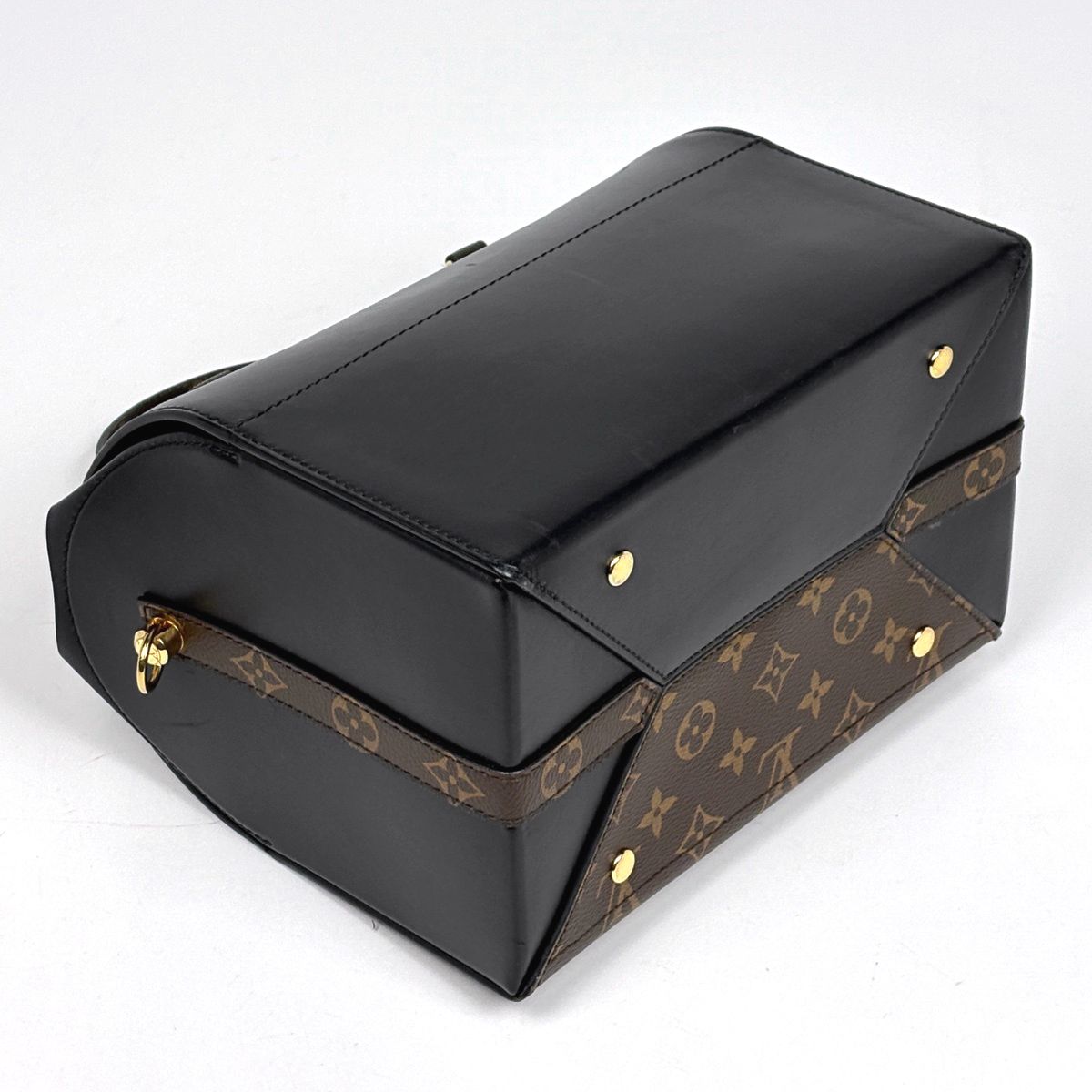 Louis Vuitton Speedy Doctor 25 2-Way Shoulder Bag Leather Black Brown — view 2