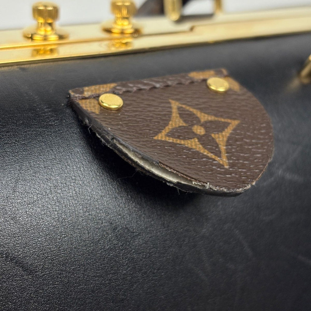 Louis Vuitton Speedy Doctor 25 2-Way Shoulder Bag Leather Black Brown — view 7