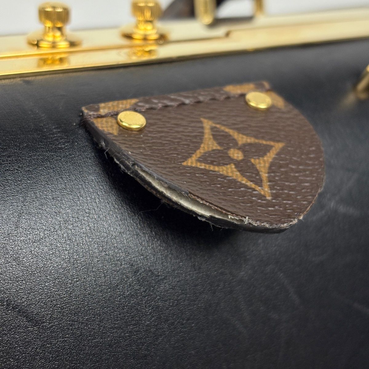Louis Vuitton Speedy Doctor 25 2-Way Shoulder Bag Leather Black Brown — view 7