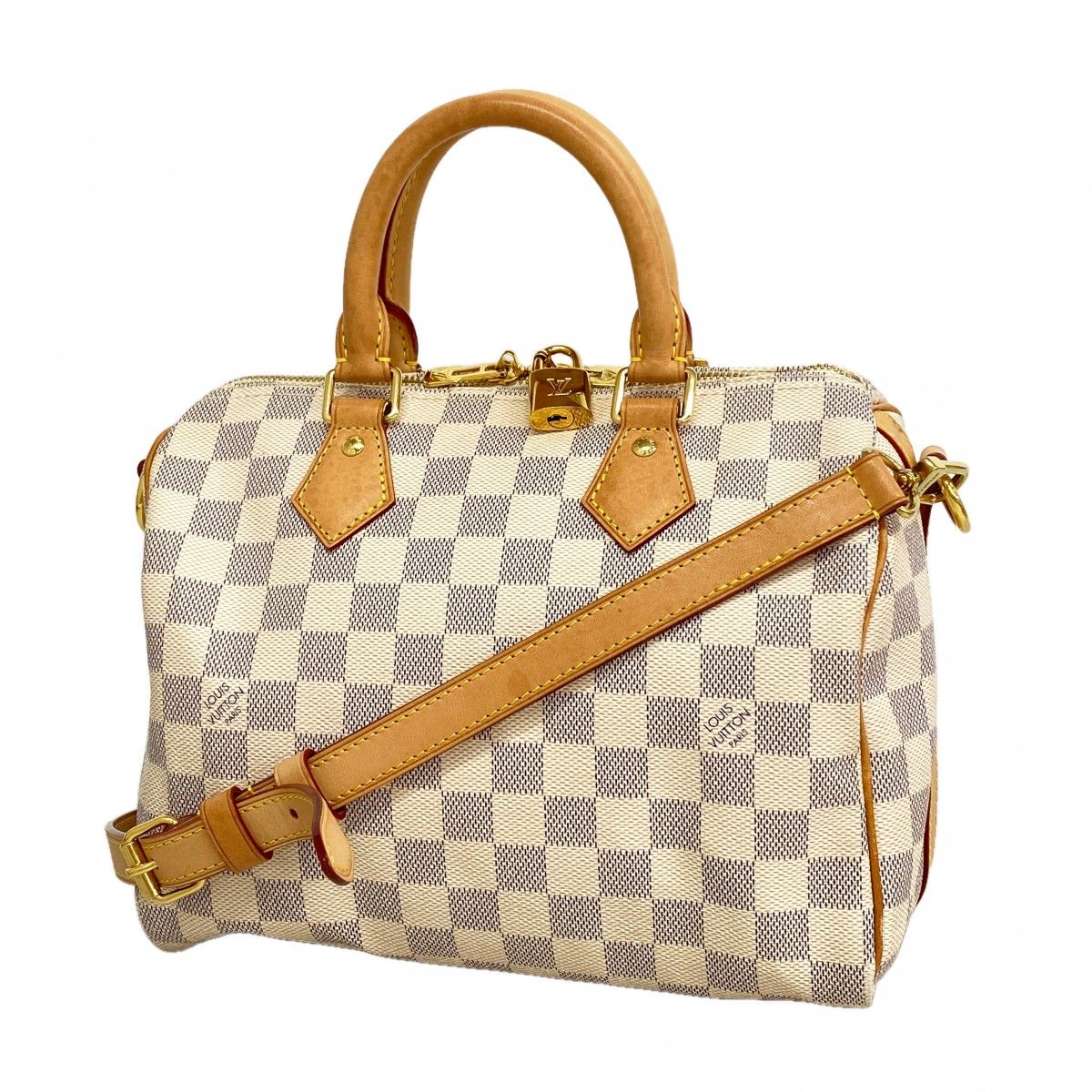 Louis Vuitton Handbag Damier Azur Speedy Bandouliere 25 White 2-Way