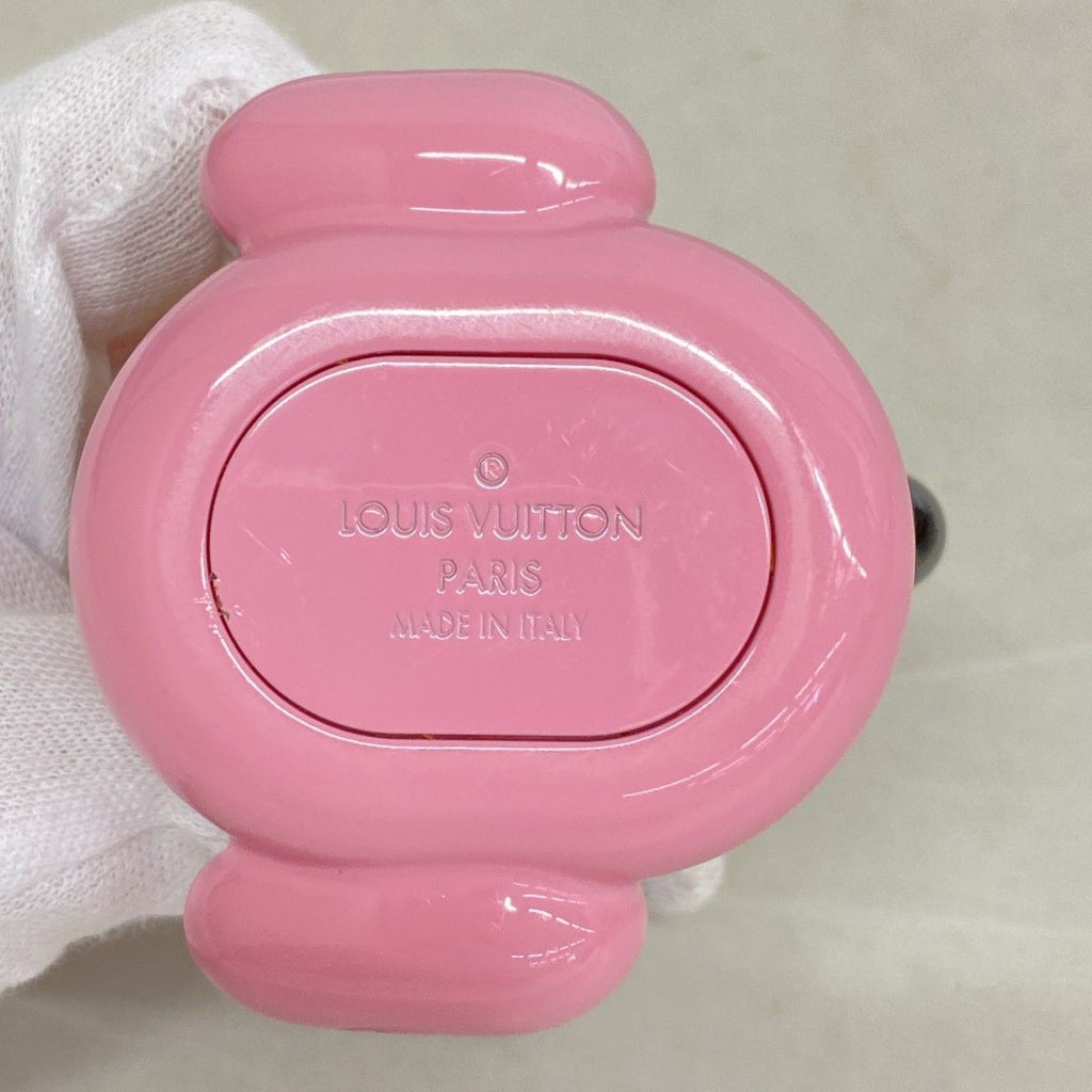 Louis Vuitton Key Holder Charm Porte Cles Vivienne Flamingo Pink Yellow Brown — view 2