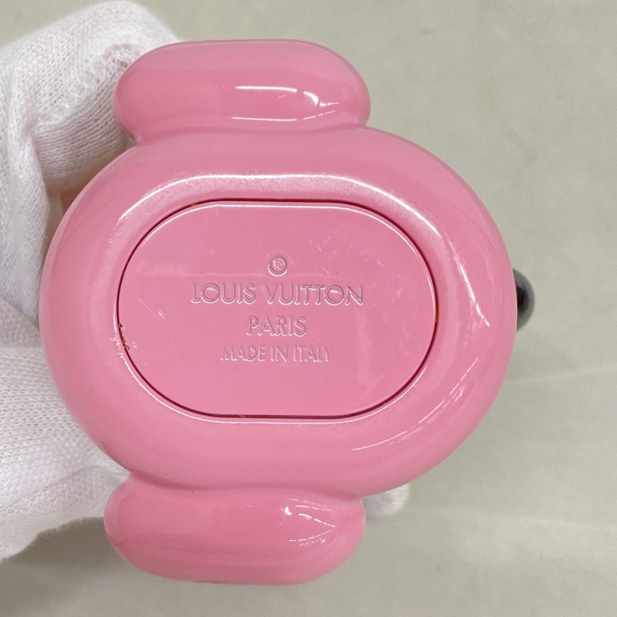 Louis Vuitton Key Holder Charm Porte Cles Vivienne Flamingo Pink Yellow Brown — view 2