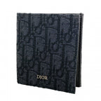 Dior Bill Purse Oblique Canvas Black Silver Wallet