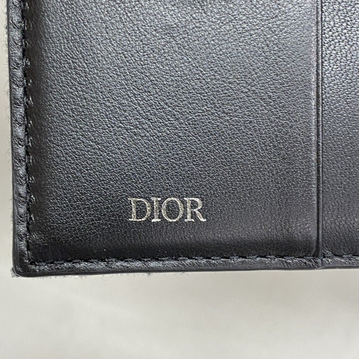 Dior Bill Purse Oblique Canvas Black Silver Wallet — view 4