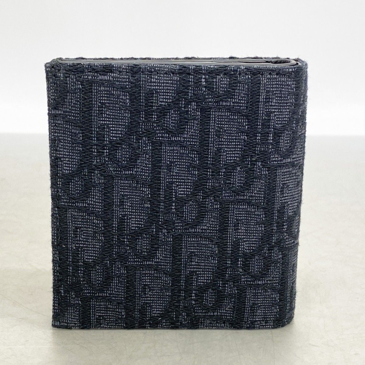 Dior Bill Purse Oblique Canvas Black Silver Wallet — view 5
