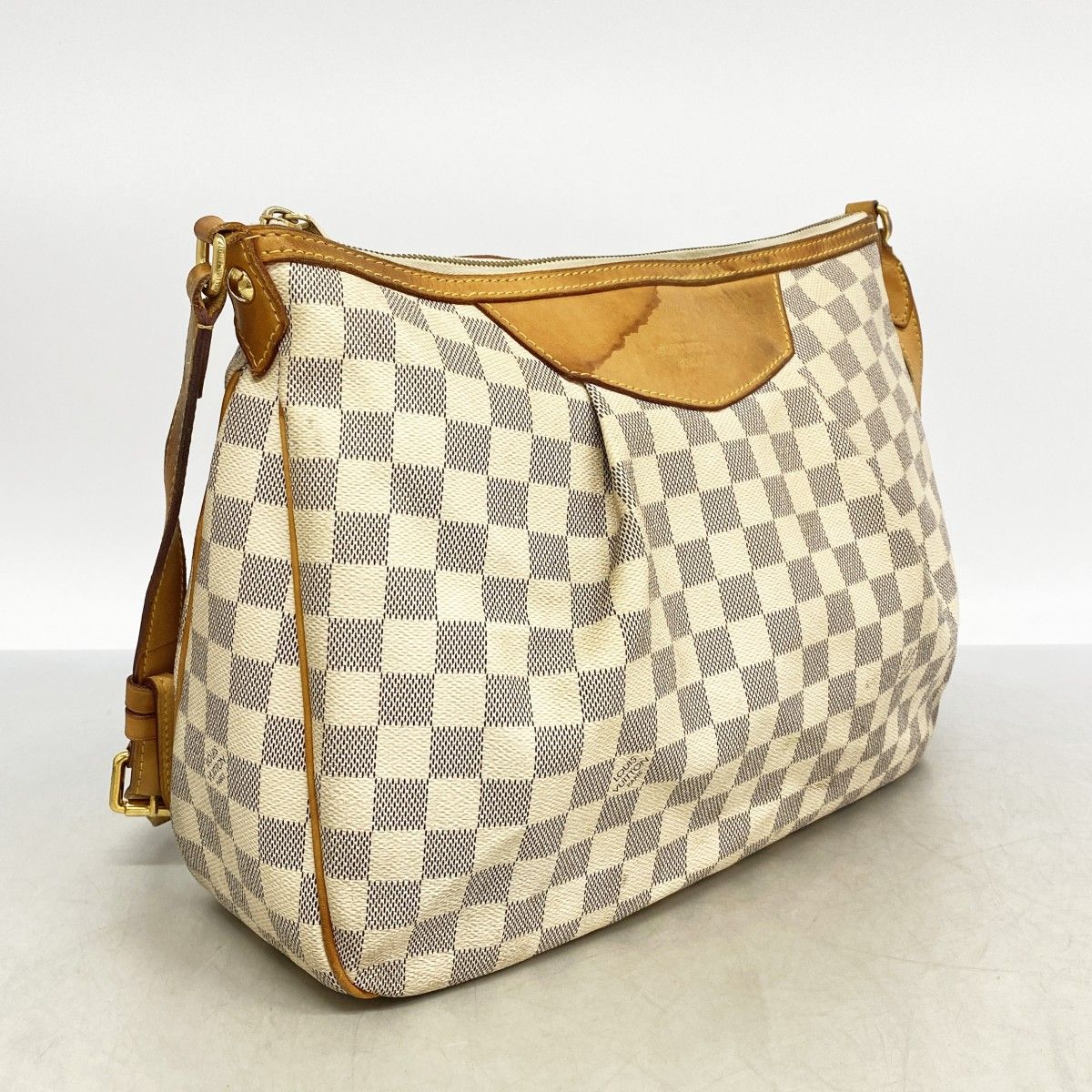 Louis Vuitton Shoulder Bag Damier Azur Syracuse MM White — view 2