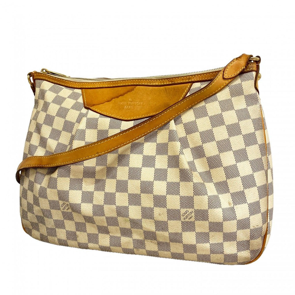 Louis Vuitton Shoulder Bag Damier Azur Syracuse MM White