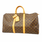 Louis Vuitton Boston Bag Monogram Keepall 50 Brown