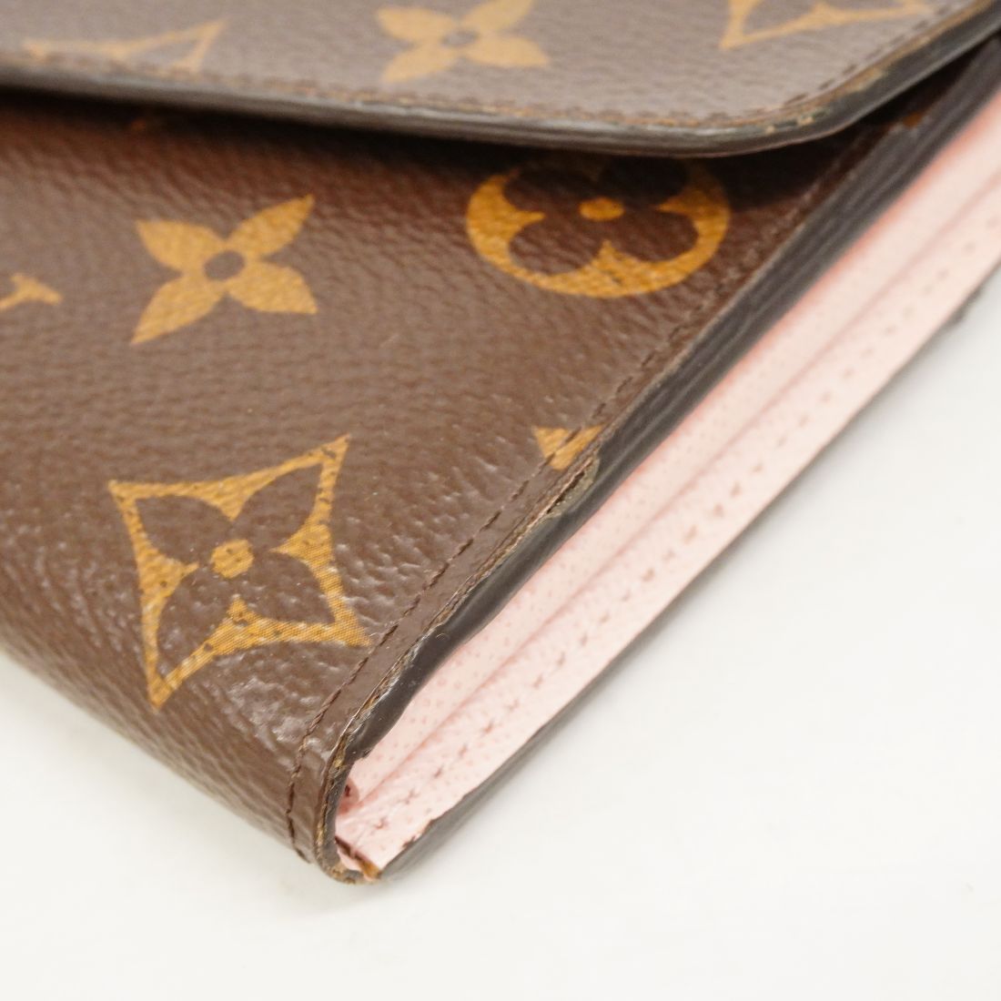 Louis Vuitton Wallet Monogram Portefeuille Sarah Brown Rose Velours — view 6