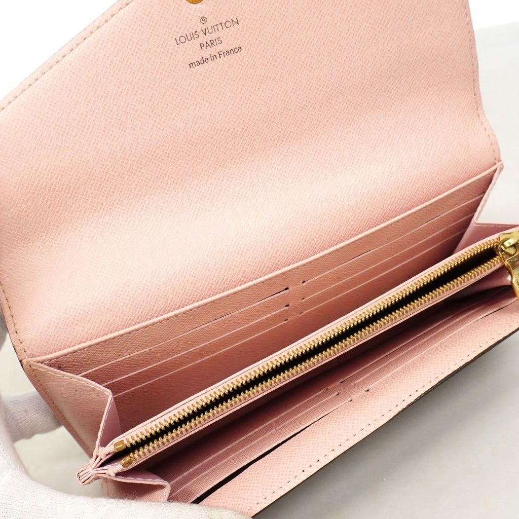 Louis Vuitton Wallet Monogram Portefeuille Sarah Brown Rose Velours — view 3