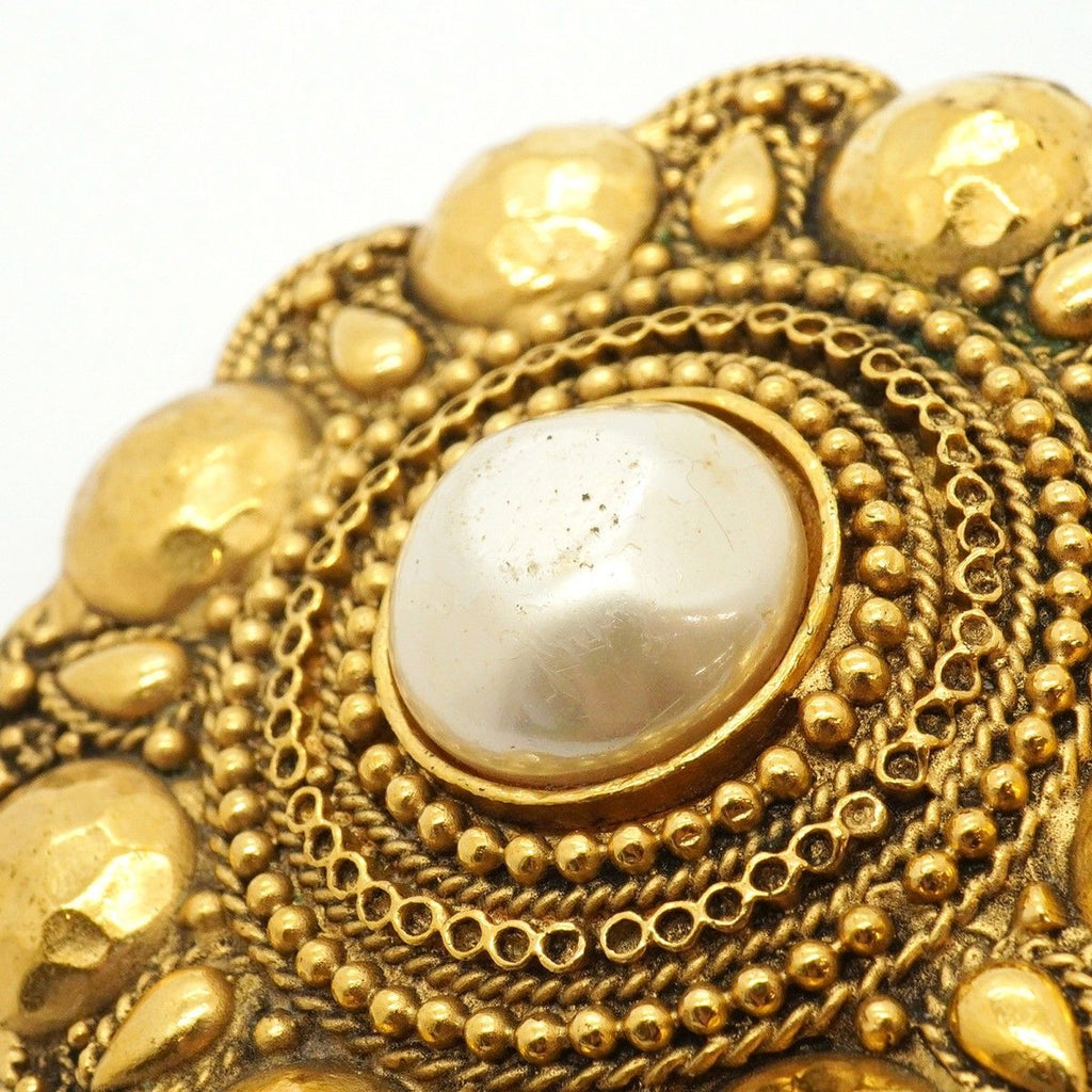 Chanel Brooch Vintage Gold Plated Faux Pearl — view 8