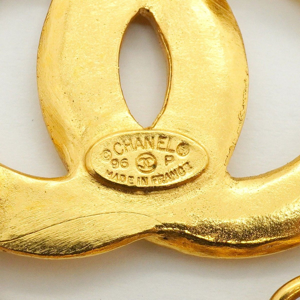 Chanel Brooch Vintage CC Logo Gold Plated — view 4