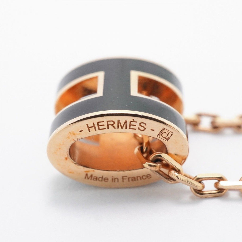 Hermes Necklace Mini Pop Gold Plated Black Pink — view 5