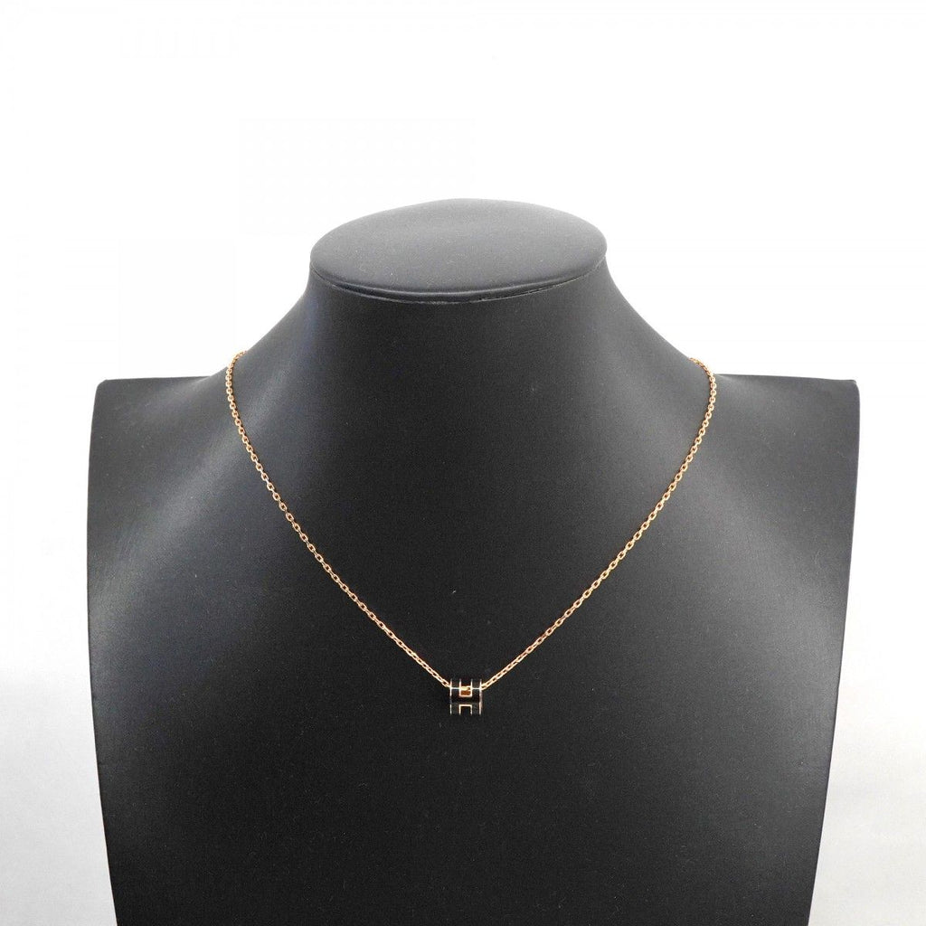 Hermes Necklace Mini Pop Gold Plated Black Pink — view 8