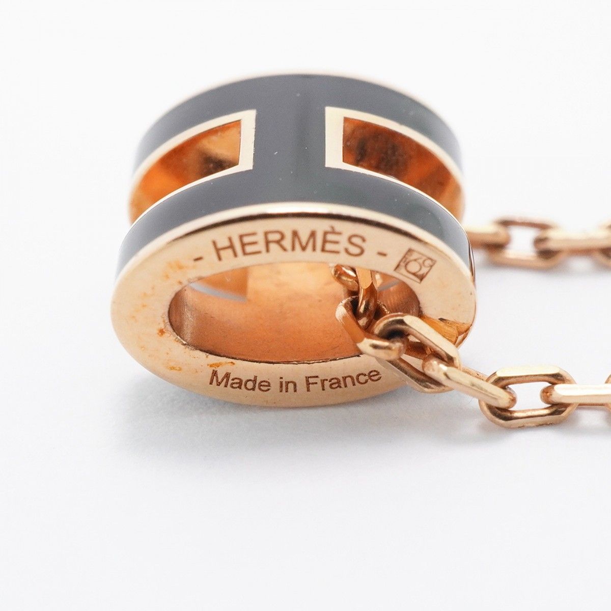 Hermes Necklace Mini Pop Gold Plated Black Pink — view 6