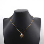 Dior Necklace CD Logo Gold Plated Rhinestone — view 6