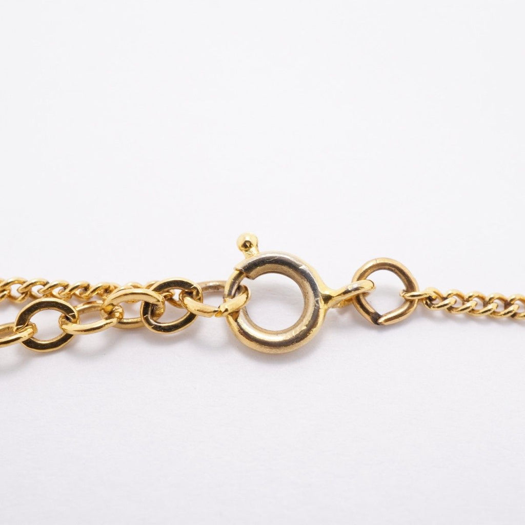 Dior Necklace CD Logo Gold Plated Rhinestone — view 4