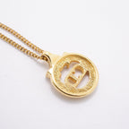 Dior Necklace CD Logo Gold Plated Rhinestone — view 2
