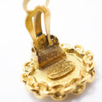 Chanel Earrings Vintage CC Logo Gold Plated — view 6