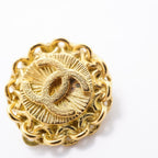 Chanel Earrings Vintage CC Logo Gold Plated — view 7