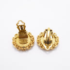 Chanel Earrings Vintage CC Logo Gold Plated — view 3