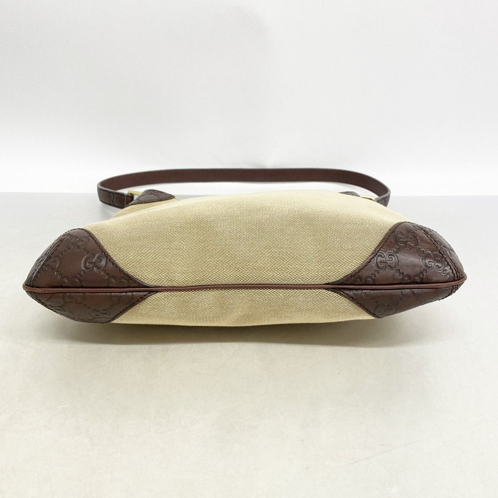Gucci Shoulder Bag Guccissima Canvas Brown Champagne Gold — view 3