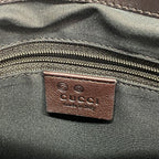 Gucci Shoulder Bag Guccissima Canvas Brown Champagne Gold — view 5