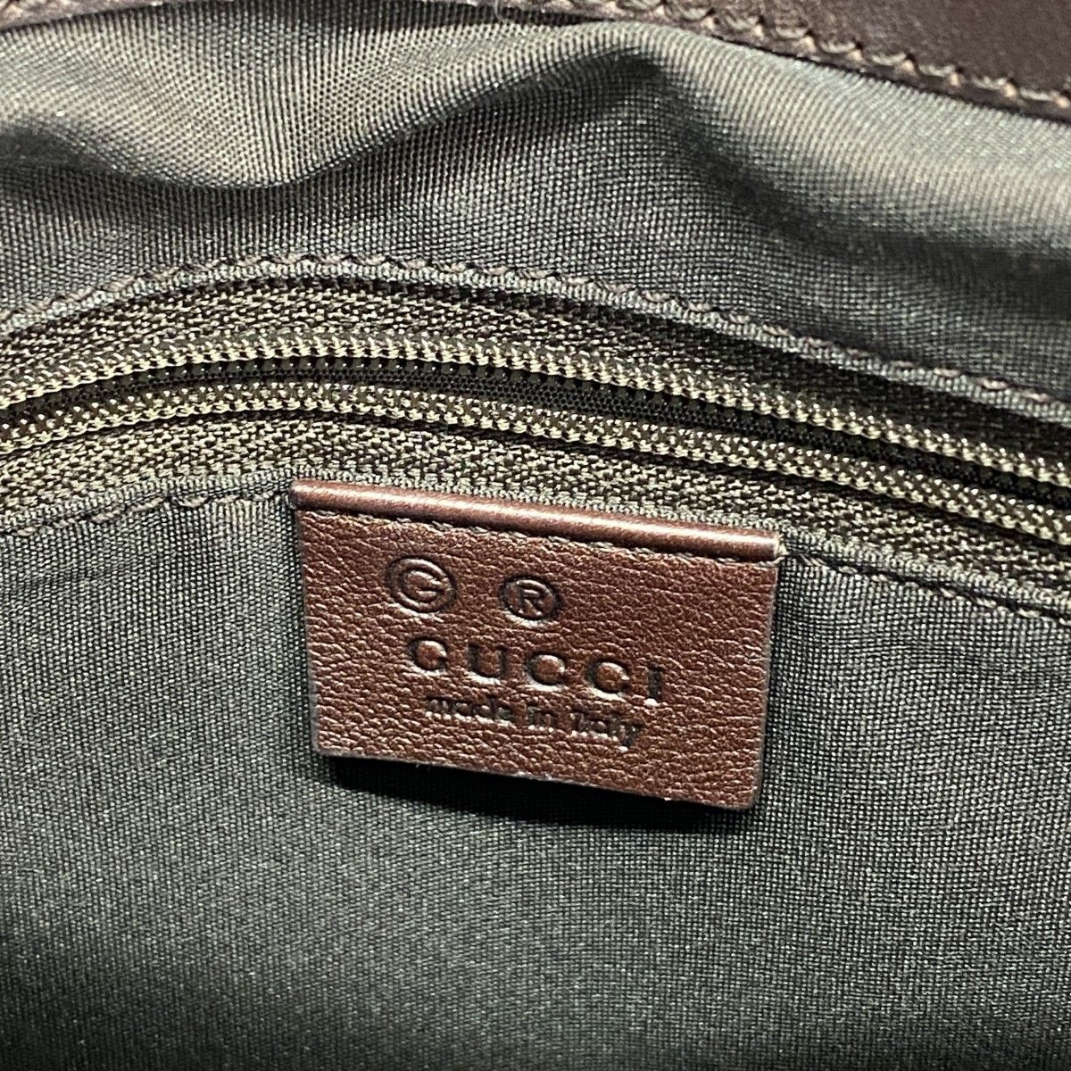Gucci Shoulder Bag Guccissima Canvas Brown Champagne Gold — view 5