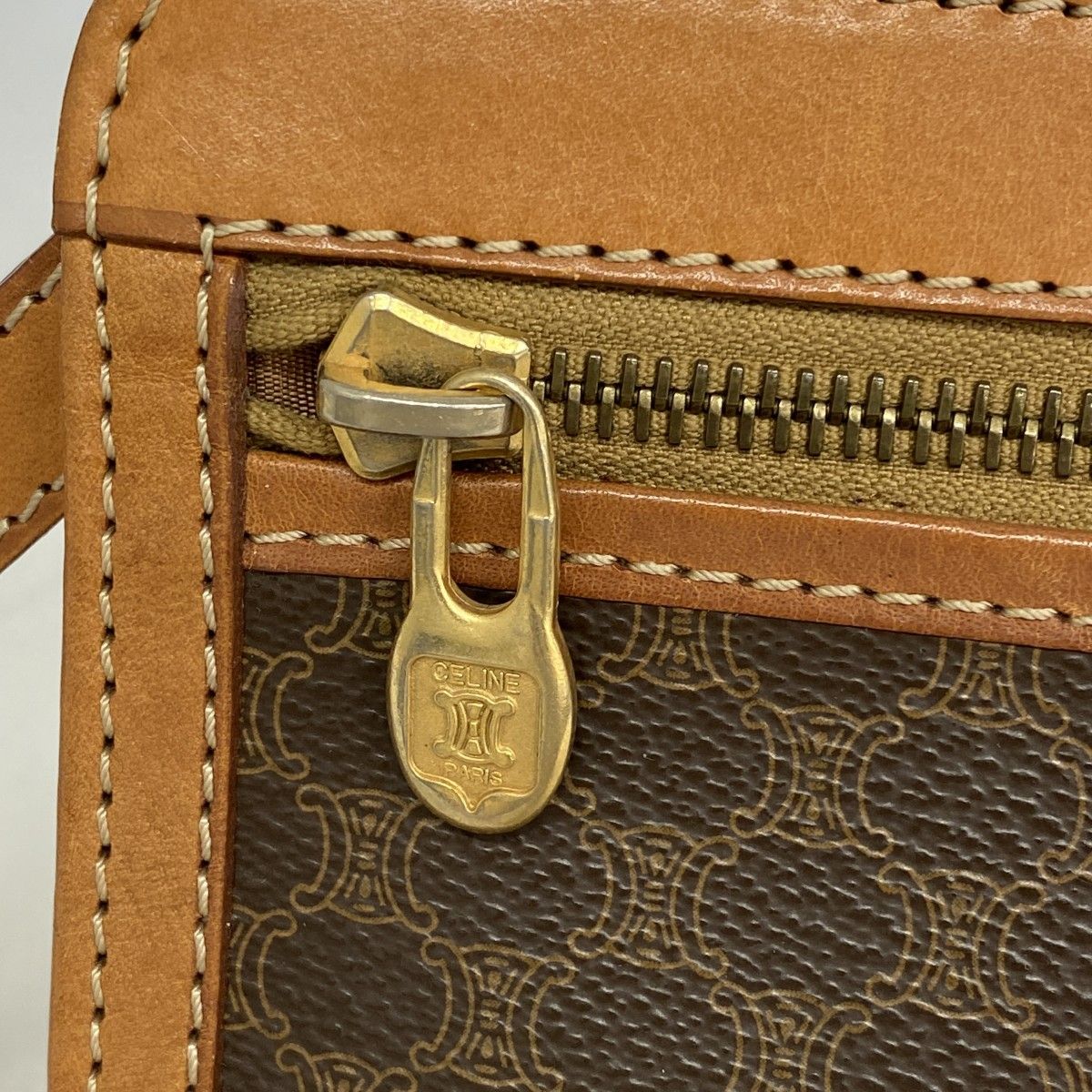 Celine Clutch Macadam Brown Gold — view 8