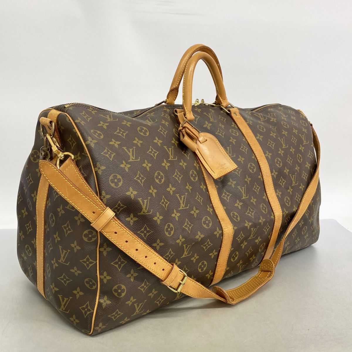 Louis Vuitton Boston Bag Monogram Keepall Bandouliere 60 Brown — view 2