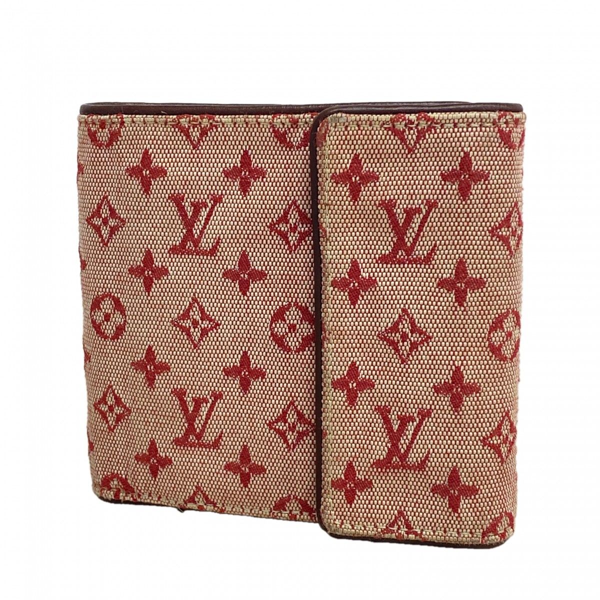 Louis Vuitton Trifold Wallet Monogram Mini Portobiert Cles Cerise