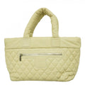 Chanel Tote Coco Cocoon Caviar Leather Light Green Silver