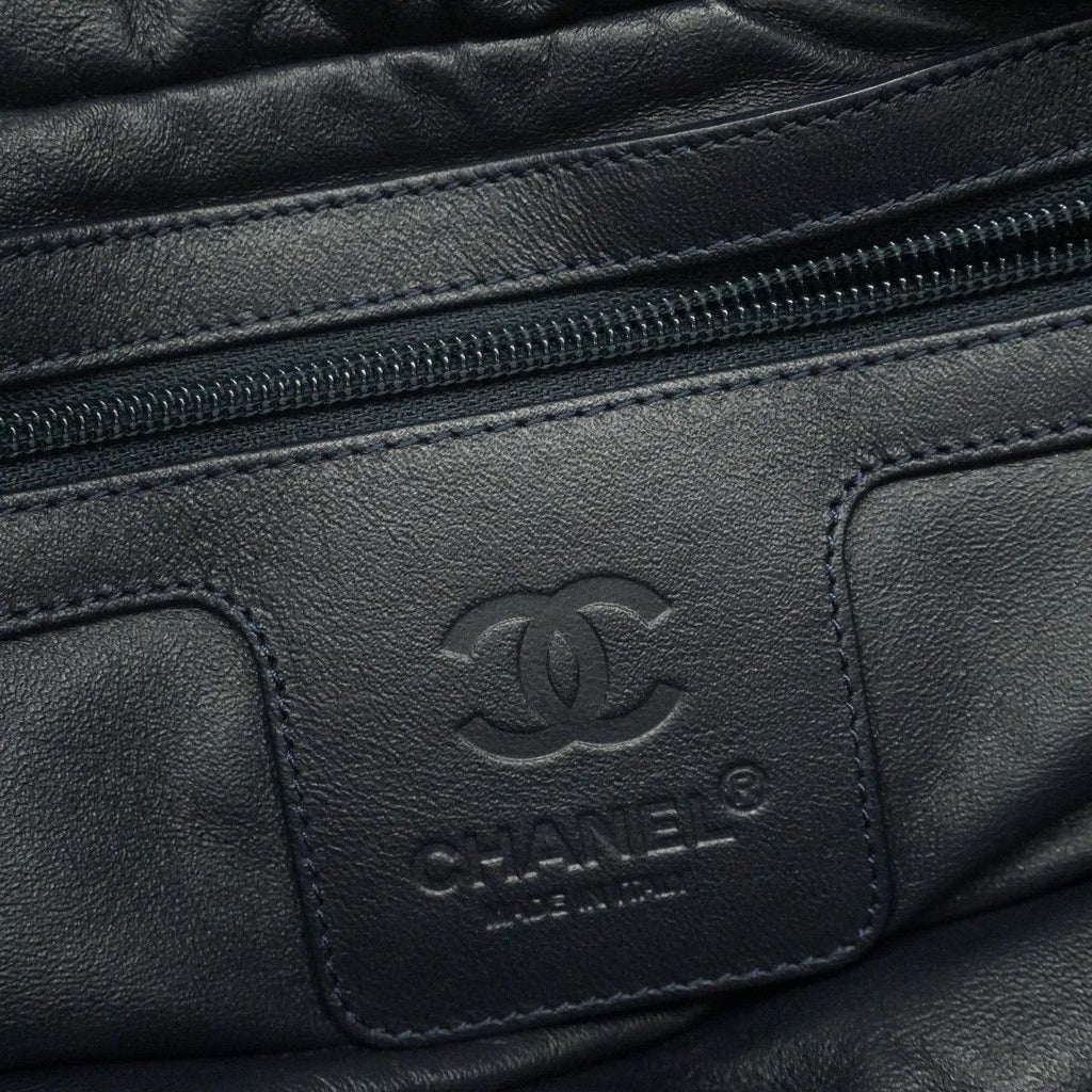 Chanel Tote Coco Cocoon Caviar Leather Light Green Silver — view 5