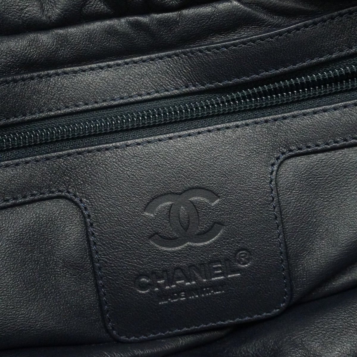 Chanel Tote Coco Cocoon Caviar Leather Light Green Silver — view 5
