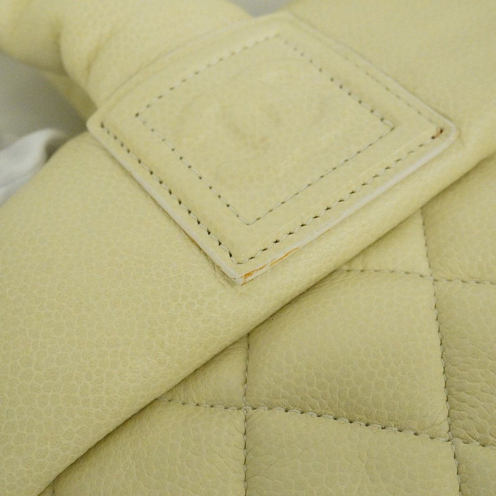 Chanel Tote Coco Cocoon Caviar Leather Light Green Silver — view 7