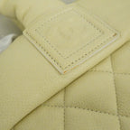 Chanel Tote Coco Cocoon Caviar Leather Light Green Silver — view 7