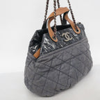 Chanel Tote Quilted in the Mix Leather Gray Silver 2-Way — view 2