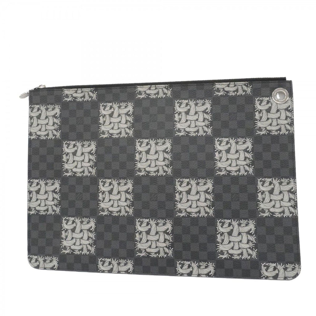 Louis Vuitton Clutch Damier Graphite Christopher Nemes Collaboration Pochette